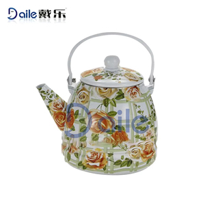 Custom Flower Decorative Pattern 3.2l Enamel Teapot Enamel <strong>Kettle</strong> - Product Image 3