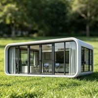 Prêt à être expédié : Cabane de vacances Apple de 20 pieds avec salle de bain privée et kitchenette, certifiée AS, maisonnette modulaire de luxe pour Airbnb