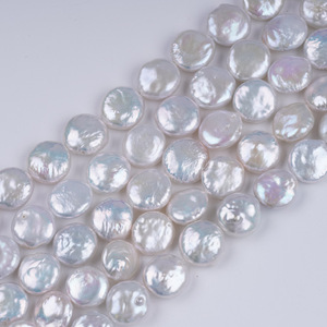ไข่มุกน้ำจืดธรรมชาติทรงกระดุมบาโรก ขนาด 13-14 มม. สำหรับทำเครื่องประดับ DIY  แบบขายส่ง มีสีขาว ชมพู และสีอื่นๆ - Product Image 4