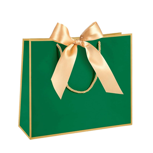 Reusable Luxury Paper Gift <b>Bag</b> Simple Frame Appearance Handcraft <b>Small</b> Business Shopping <b>Bags</b> Personal Logo <b>Bag</b> with Gold Edge - Product Image 4