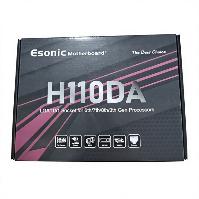 New ESONIC Motherboard H110 M.2 NVME DDR4 Slot Support 6/7/8/9th Gen Intel 17*17cm