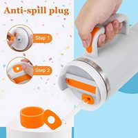 Kit d'accessoires pour gobelet 40oz avec poignée, couvercle de paille, bouchon anti-déversement en silicone, breloque de poignée et base en silicone (gobelet non inclus)
