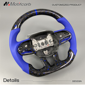 Volante Deportivo Personalizado de Fibra de Carbono Forjado Azul para Jeep Grand Cherokee Trackhawk para Dodge Charger Hellcat SRT R/T 2013-2023 - Product Image 3
