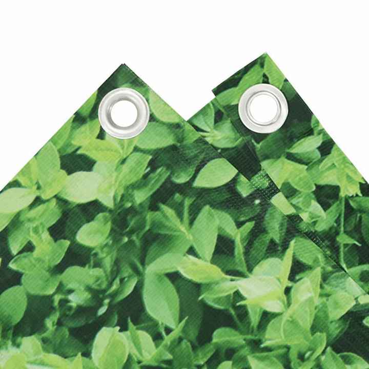 W2B VidaXL 157.5x29.5\" PVC Balcony Privacy Screen in Green for Pavilion Plant Look