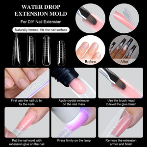 96 pièces de formes à <span class=keywords><strong>ongles</strong></span> en <span class=keywords><strong>gel</strong></span> à construction rapide, 4 modèles, pour extension complète des doigts, capsules d'<span class=keywords><strong>ongles</strong></span> en <span class=keywords><strong>gel</strong></span> - Product Image 4