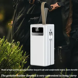 OEM Logo 50000mAh Powerbank công suất lớn hơn ngân hàng điện xách tay 100000mAh ngân hàng điện siêu công suất sạc với cáp - Product Image 5