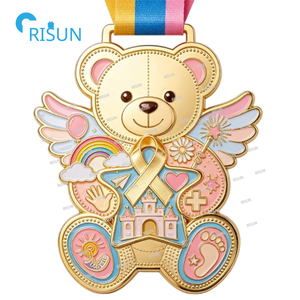 ตับอ่อน ต่อมลูกหมาก ต่อมใต้รักแร้ ตับ ลำไส้ใหญ่ ลำไส้เล็ก <span class=keywords><strong>มะเร็ง</strong></span>ต่อมลูกหมาก ไต ปอด ผิวหนัง รังไข่ สมอง ความตระหนักรู้เรื่อง<span class=keywords><strong>มะเร็ง</strong></span> เหรียญรางวัล - Product Image 6