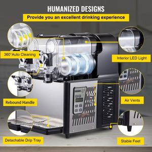 Comercial de acero inoxidable 3L * 2 370W Slush Machine Nuevo estilo Bebida - Product Image 5