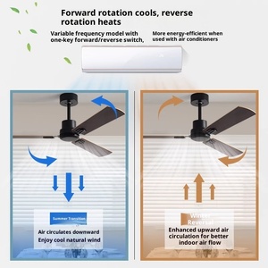 Hiện Đại Đơn Giản Ánh Sáng Miễn Phí DC Động Cơ Điện Quạt Trần Điều Khiển Từ Xa 5 Lưỡi Lớp Một Năng Lượng Hiệu Quả Khách Sạn Sử Dụng 52-Inch - Product Image 5