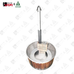 Vapasauna Fabricante Diseñado Bañera de hidromasaje de acero inoxidable para 5 personas <span class=keywords><strong>Oasis</strong></span> Jardín de madera de cedro rojo Bañera de hidromasaje - Product Image 3