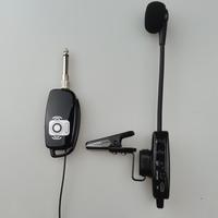 Microphone sans fil UHF à pince, rechargeable, avec émetteur-récepteur et suspension antichoc, idéal pour les performances de jazz en direct sur scène