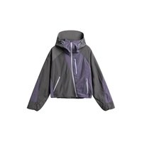 Veste de sport d'extérieur à capuche, séchage rapide, anti-plis, color block, protection solaire, pour femme, été, fonctionnelle, 100% nylon