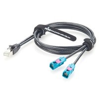 Câble Ethernet automobile RJ45 vers 2x H-MTD CAT6A blindé, faisceau de dérivation 1-vers-2 pour test sur banc ADAS ECU HIL E6S10A-1BZZ5-Z