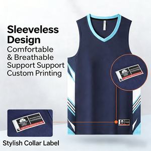 Maglietta Sportiva da Uomo Senza Maniche, in Maglia Solida ad Alta Elasticità, Traspirante e ad Asciugatura Rapida, per Corsa, Allenamento e Basket - Product Image 3