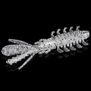 LUTAC Leurre souple pour <span class=keywords><strong>crevettes</strong></span> Leurre flottant lumineux en TPE attractif pour la pêche au poisson pailleté 62mm/1.8g Multi-antenne Add Flakes Fishy - Product Image 3