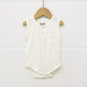 Pagliaccetto della canotta del bambino personalizzato dei vestiti organici del bambino della viscosa di bambù - Product Image 3