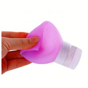 Water-drop Shape Leak Proof Silicone Squeeze Bottle 60ml Toiletry Travel Shampoo Container Cosmetic Packaging Refillable Bottles - Product Image 6