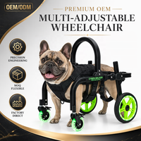 Fauteuil roulant pour chien réglable avec roues pivotantes, chariot de mobilité post-opératoire pour chiens de petite, moyenne et grande taille S-XL