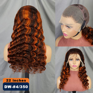 Perruques en cheveux humains à 200 % de densité, 10-30 pouces # Perruques Lace Front P4/350 Ondulées Profondes Couleur Naturelle 13x4 avec Dentelle Transparente, Perruque Cheveux Raides - Product Image 2