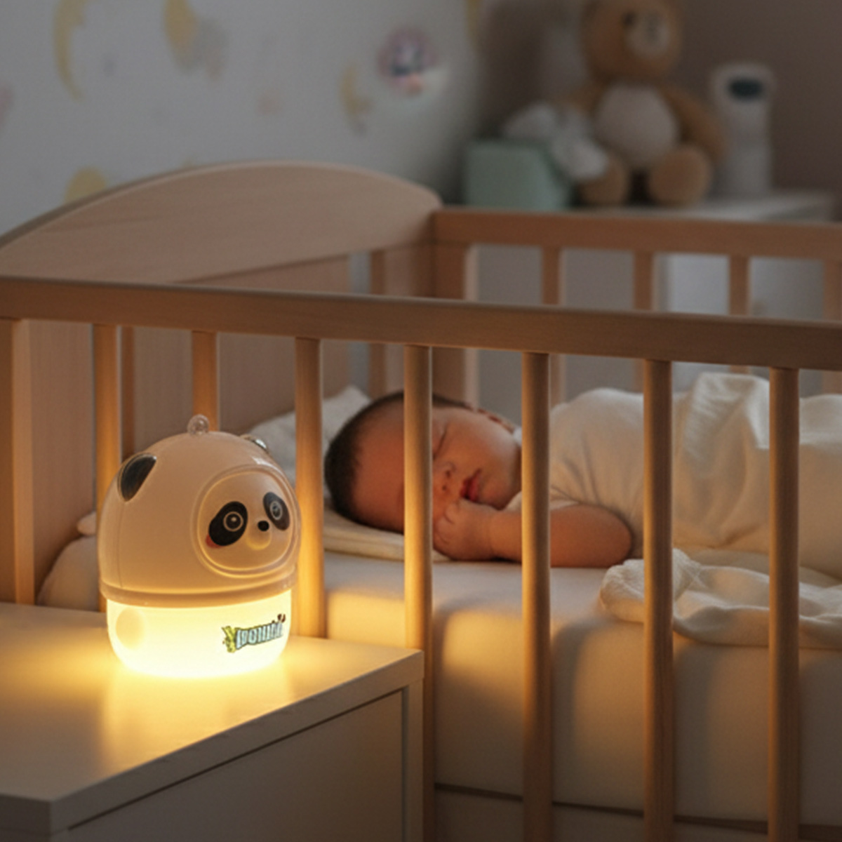 USB Mini Battery Operated Ambient Night Light 3D LED Star Projector Lamp for Bedroom Decor Cute ABS Design