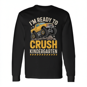 Maglietta a maniche lunghe Ready To Crush Kindergarten per ragazzi, per il primo giorno di scuola - Product Image 2