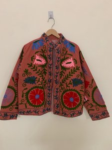 Handcrafted Velvet Suzani Floral Duster <b>Coat</b> Elegant Bohemian Embroidered Outerwear Statement Jacket <b>For</b> <b>Women</b> - Product Image 1