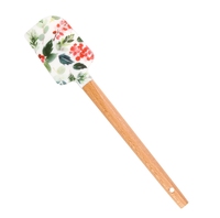 Spatule à pâte/crème en silicone et bois, personnalisée, moderne, écologique, avec manche en bois, pour la pâtisserie, ZMMY