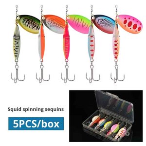 Señuelo de Pesca Hundido de 85 mm y 9 g, Cebo Artificial Duro de Hierro y Acero al Carbono con Lentejuela Giratoria para Lubina, <span class=keywords><strong>Trucha</strong></span>, Lucio y Carpa - Product Image 3