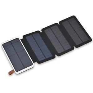 Pengisi daya ponsel tenaga surya 2 dalam 1, Bank daya 20000mAh dapat dilipat portabel panel surya kulit tahan air