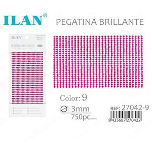 Adesivo con strass lucidi Ilan 3 mm colore 9 750 pezzi - Product Image 3
