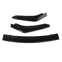 Kit universel de 3 pièces pour lèvre de pare-chocs avant de voiture, style fibre de carbone, séparateur de spoiler avant