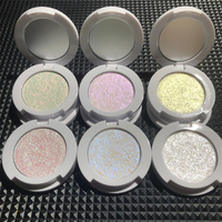 Diamond Duochrome Highlighter Vegan Pressed Powder Private Label Warna Berubah Shimmer Highlighter Wajah Makeup Tahan Lama Berkilau