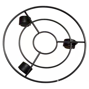 Wholesale Round Metal Tray Movable <strong>Wheel</strong> Flowerpot Base Moving <strong>Plant</strong> <strong>Stand</strong> for Vase Indoor <strong>Plants</strong> - Product Image 3