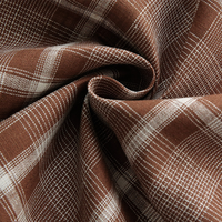 Tissu tissé à carreaux 100 % lin, teint en fil, plaid en pur lin, certifié GSR GOTS, pour chemises et blouses, pantalons