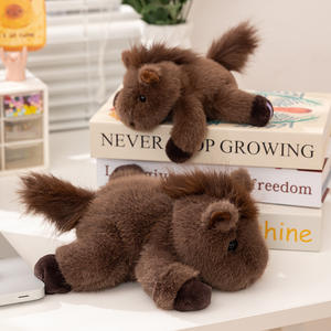 Simpatico giocattolo di peluche animale profumato e realistico piccolo cavallo animale imbottito in maglia di cotone PP che riempie lo Stress rilievo ornamento Desktop - Product Image 4