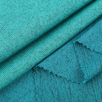 En stock: Tejido de punto elástico liso teñido de 210 g, de algodón y cachemira bicolor, para conjuntos casuales y capas base de niña.