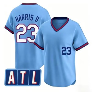 Maillot de baseball 2026 brodé avec les noms de Ronald Acuna Jr, Ozzie Albies, Matt Olson, Austin Riley, Chipper Jones, livraison rapide - Product Image 2