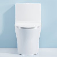 Toilettes monobloc siphoniques en céramique allongées au sol pour le marché américain