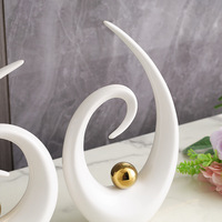 Décors de bureau européens de haute qualité, décoration intérieure dorée en céramique, ornements de luxe légers