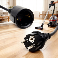 Câble d'extension en caoutchouc Longueur personnalisée avec prise de sécurité et prise de sécurité Y compris le capuchon de protection Câble d'extension 230V 16A