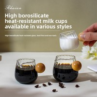 Verre à café expresso et latte, pot à lait, tasse doseuse, tasse à café, résistant aux hautes températures, avec poignée rayée