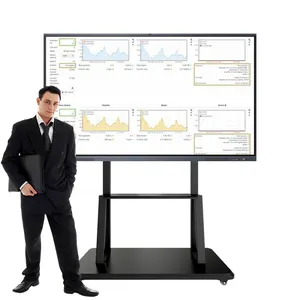 Papan interaktif layar sentuh, Monitor layar sentuh 55 65 75 86 inci, papan pintar Multi sentuh, Panel sentuh LCD 4K 55 "~ 98" null