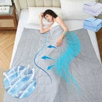 Couette en fibre de couleur avec logo personnalisé thérapie pour adultes autisme quatre saisons couvertures lestées glacées et froides tissées maison hôtel hôpital