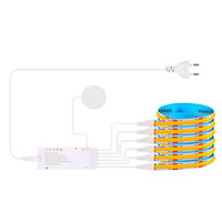 Kit d'éclairage de placard avec interrupteur tactile, comprenant interrupteur/bande lumineuse/contrôleur, interrupteur tactile à intensité variable DC24V, installation sans perçage