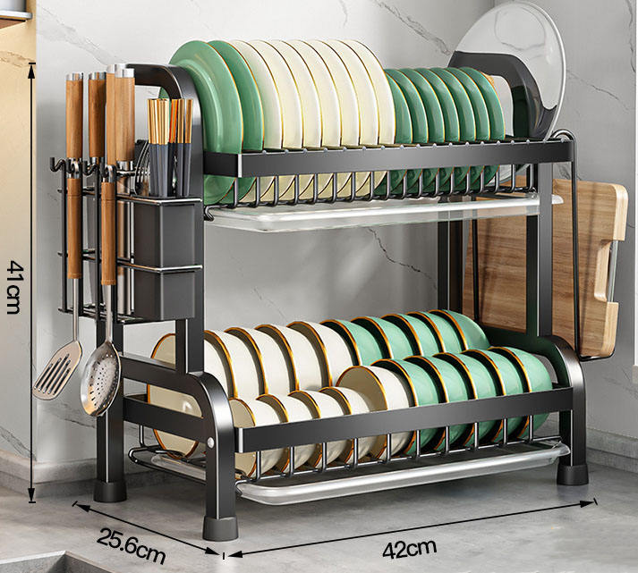 Negro, doble capa con accesorios.