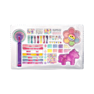 Kids Jewelry DIY Toys Kit with 2 Cases Plastic Knit <strong>Charm</strong> Beaded Woven Necklace Maker Unicorn Bracelets Making Set for Girls - Product Image 2