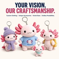 Porte-clés Mascotte Axolotl en Peluche Personnalisé OEM ODM, Service d'Échantillonnage Rapide, Jouet en Peluche Personnalisé, Animal en Peluche, Logo Brodé Personnalisé