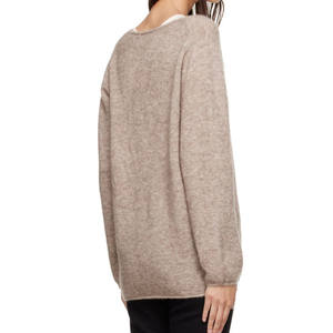 סוודר קשמיר איכותי לנשים לשנת 2025, דוגמת דמויות, צווארון וי, עבה, ארוך, עמיד בפני כדוריות, חם, קז'ואל, צמר חורפי - Product Image 3