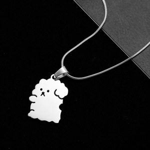 Conjunto de collar y llavero de acero inoxidable con animales de estilo Vintage, cadena de eslabones, bolso a juego para parejas, joyería - Product Image 5