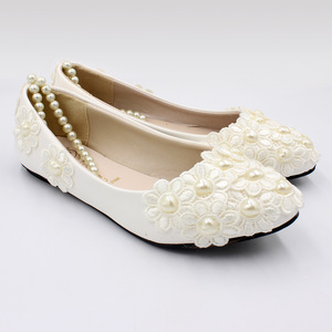 S3539F di alta qualità nuova cavigliera bianca decorativa piatta di grandi dimensioni in pizzo da sposa da donna - Product Image 3